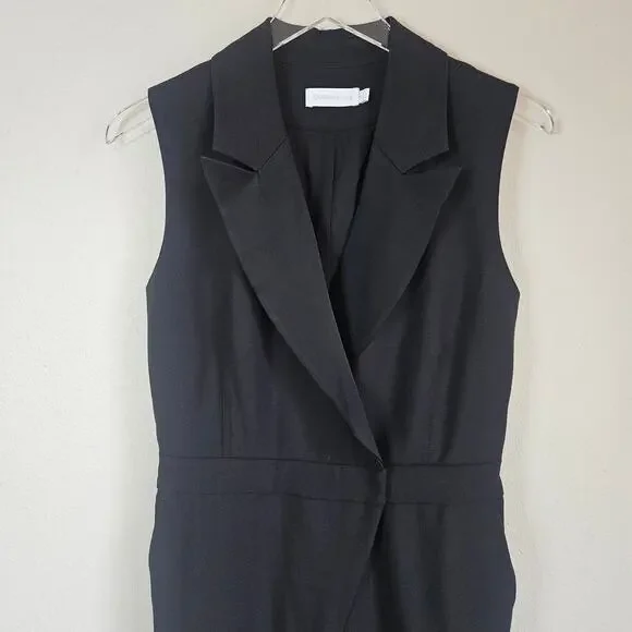 JONATHAN SIMKHAI Reyna Tailored Jumpsuit Black‎ Size 4